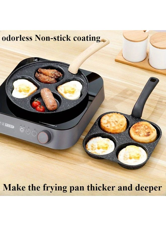 Non Stick 4 In 1 Cast Iron Egg Cooker Frying Pan For Pancakes Electric Stove Safe - Image 5